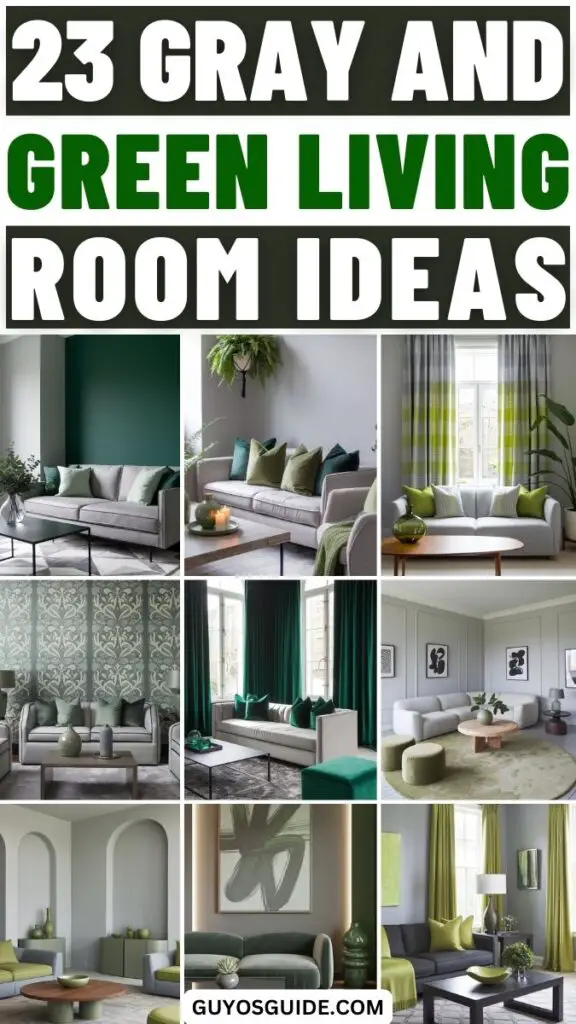 Gray and Green Living Room Ideas