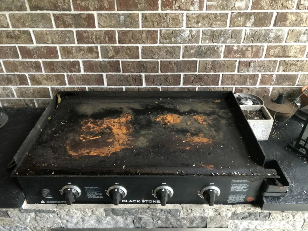 rusty flat top grill