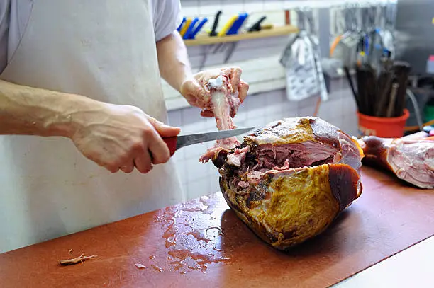 Deboning-Meat with a boning knife