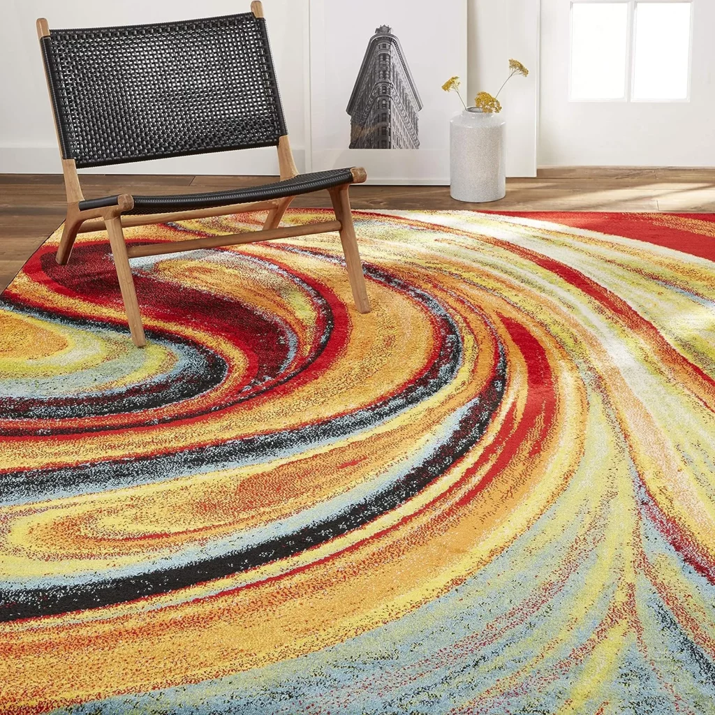 Bright colored rugs