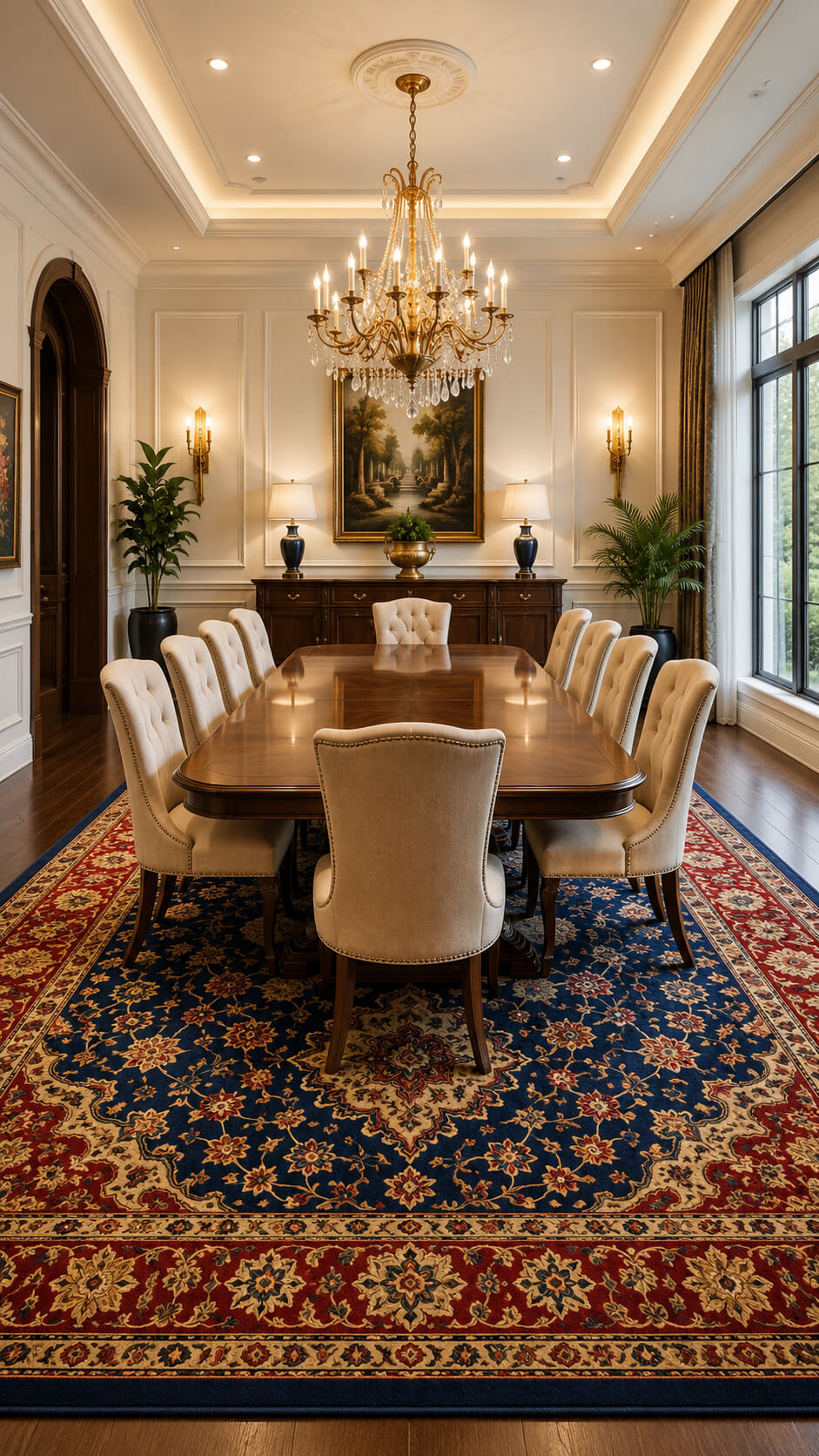 Elegant formal dining room interior