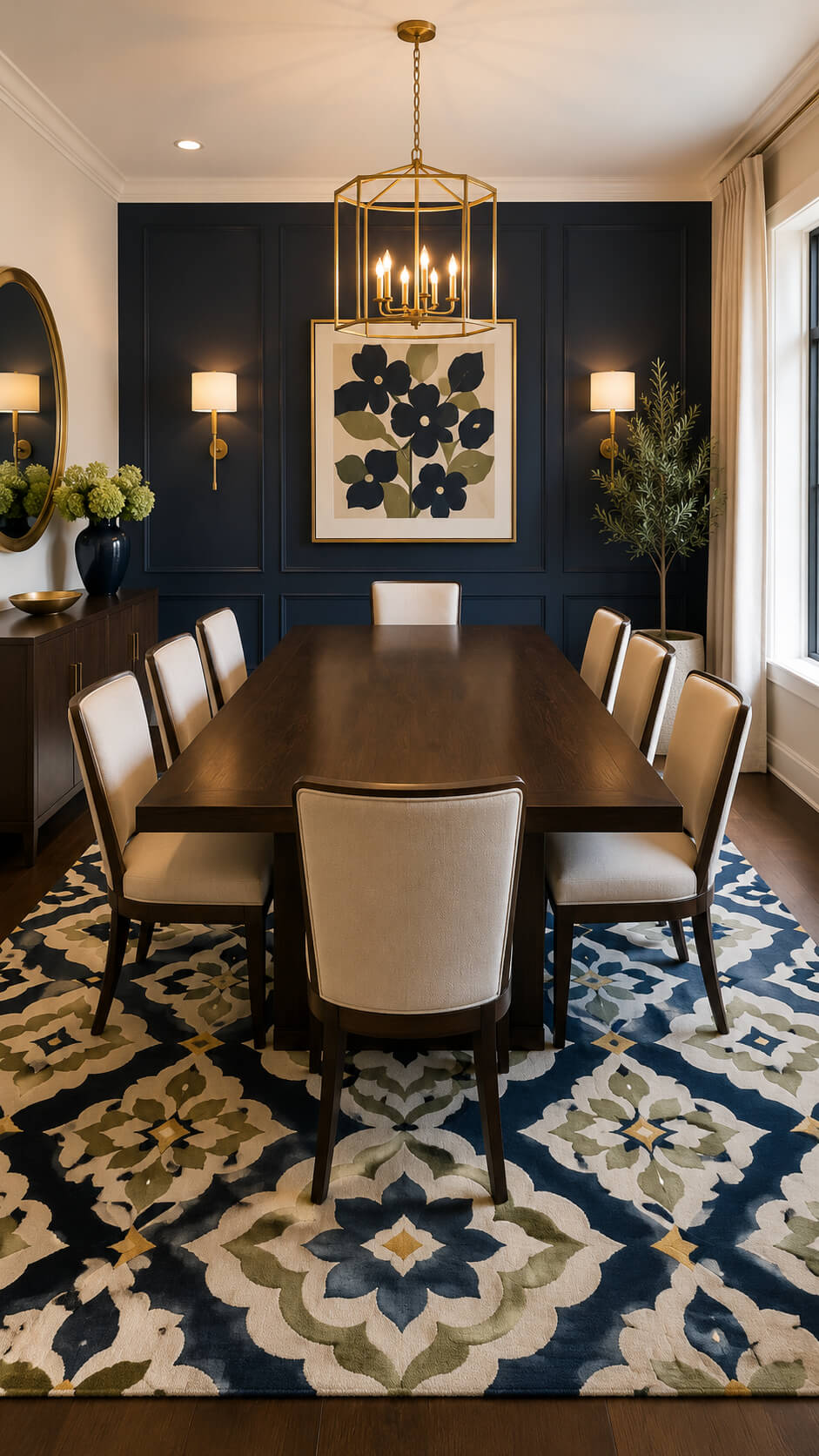Elegant modern dining room setup