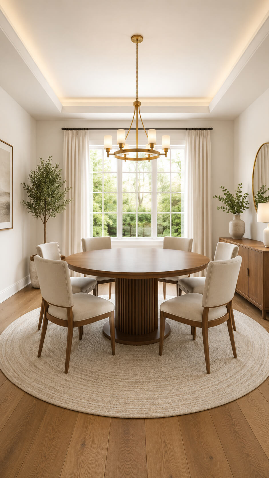 Modern minimal dining room elegance
