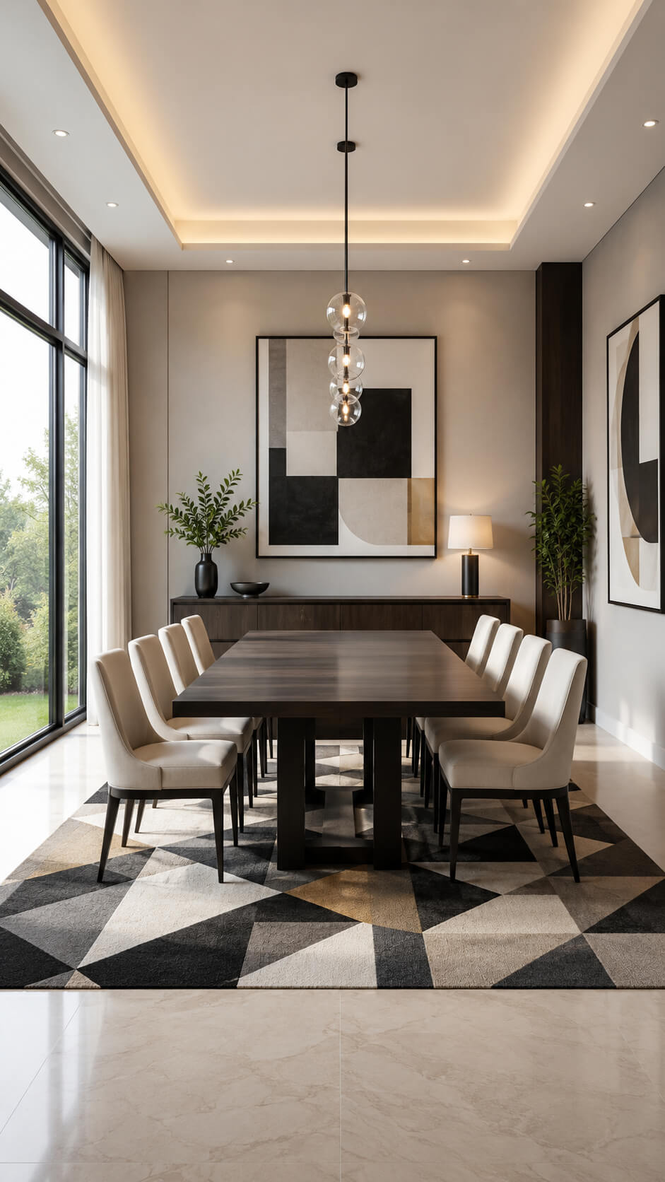 Modern minimalist dining room design