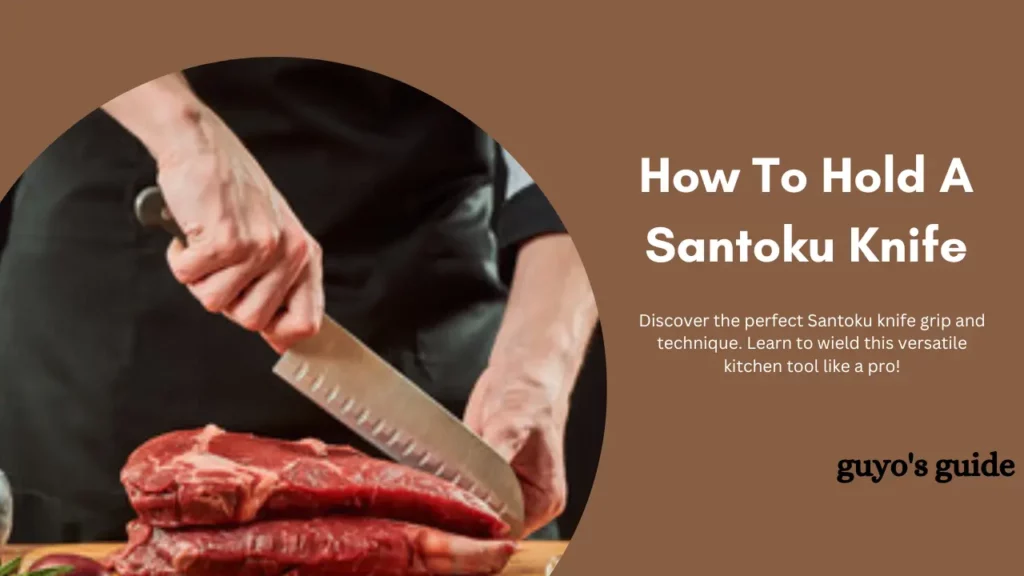 how to hold a santoku knife