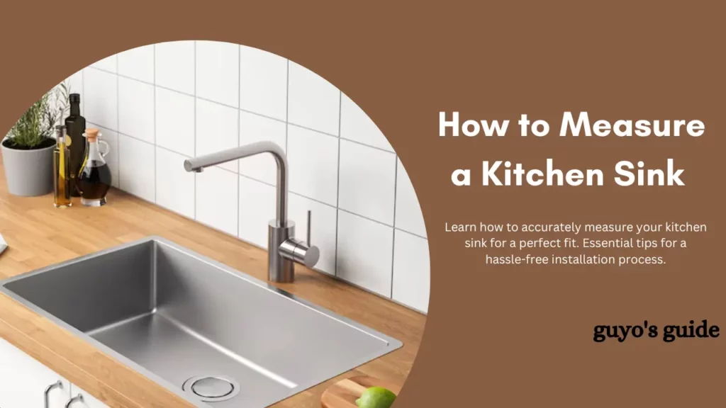 how to measure a kitchen sink