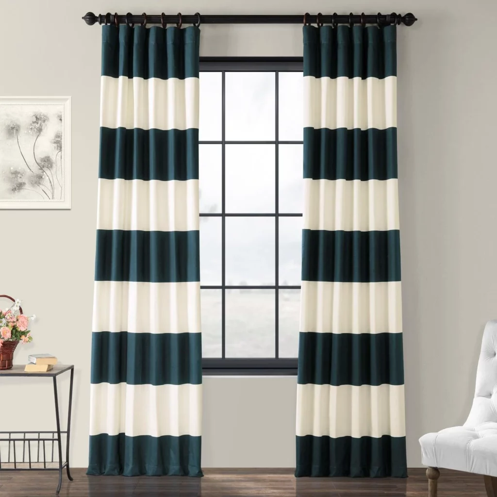 Striped curtains