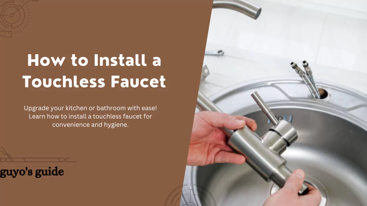 how to install a touchless faucet