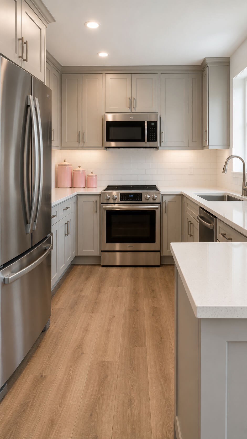 Modern kitchen with stainless accents