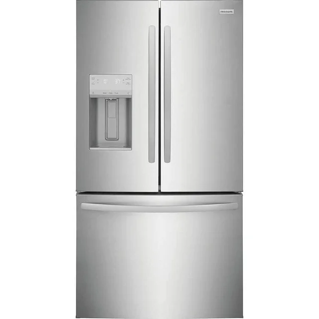 Frigidaire 36'' Freestanding French Door Refrigerator on a plain white background