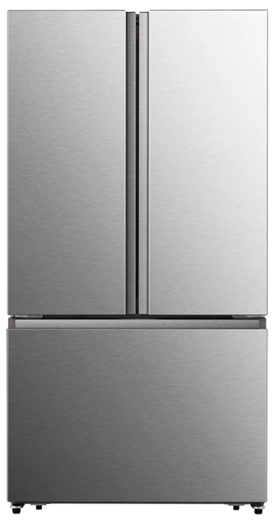 Hisense 26.6 cu. ft. French Door Refrigerator on a white background