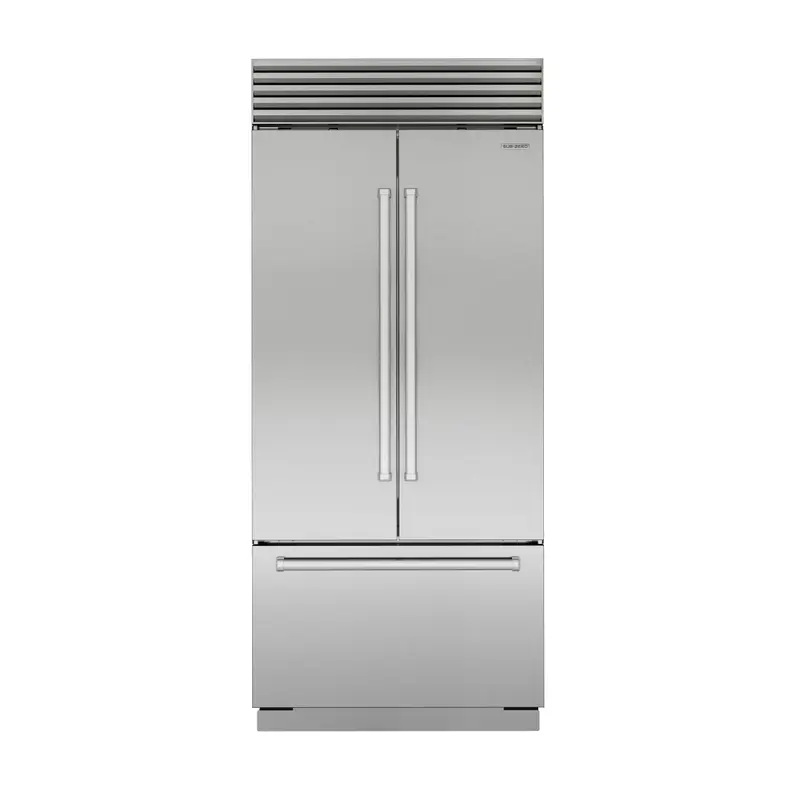 Sub-Zero 36″ Classic French Door Refrigerator/Freezer on a white background