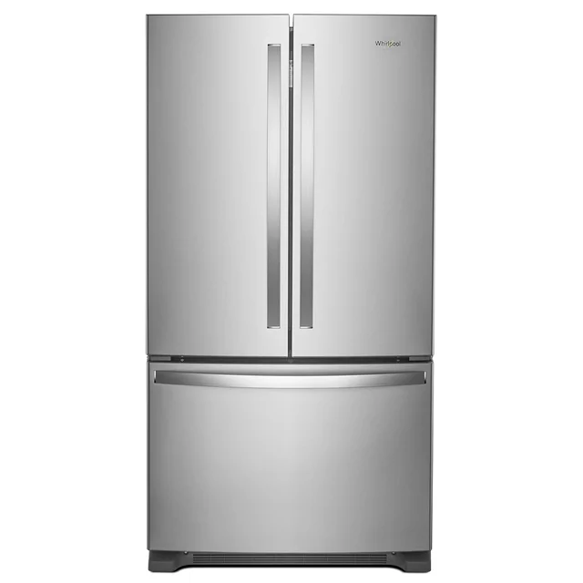 Whirlpool 36-inch Wide French Door Refrigerator on a white background