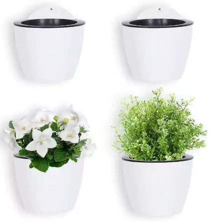 MyGift 7.5 Inch Wall Mounted Planters on a white background