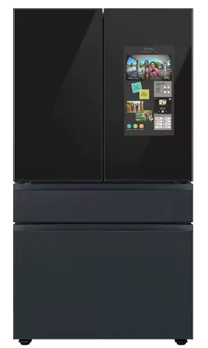 Samsung 29 cu. ft. 4-Door Bespoke French Door Smart Refrigerator on plain white background