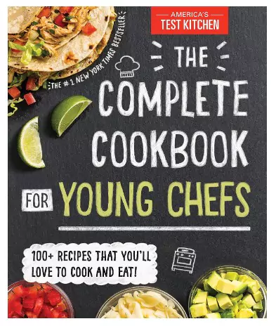 The Complete Cookbook for Young Chefs on a white background