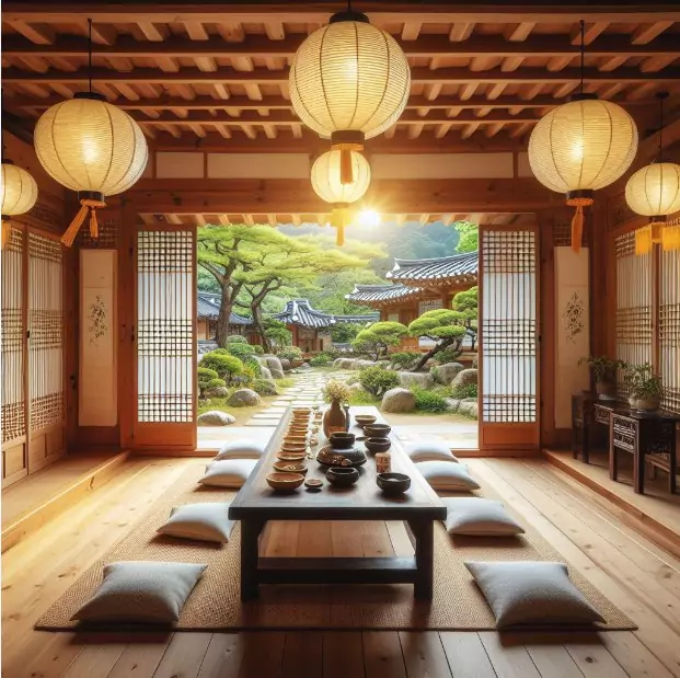 Traditional Korean dining room