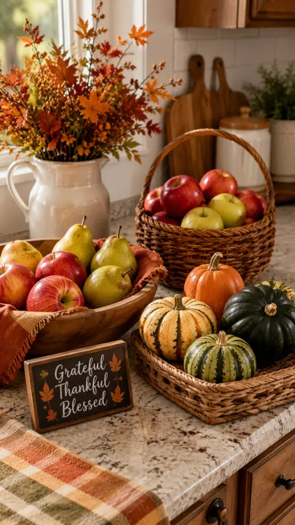 Autumn kitchen still life decor