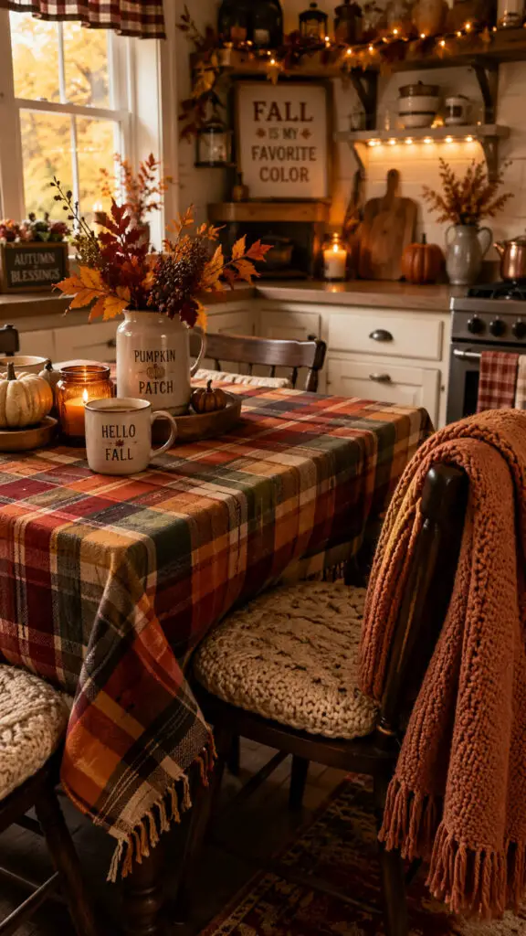 Autumn warmth in a rustic kitchen