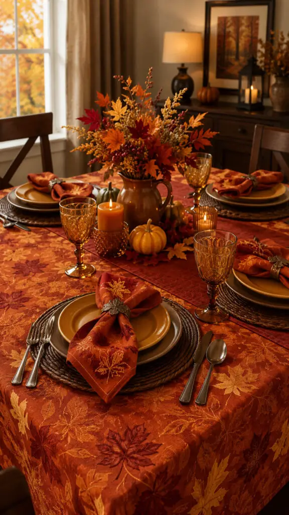 Cozy Autumn Harvest Table Setting