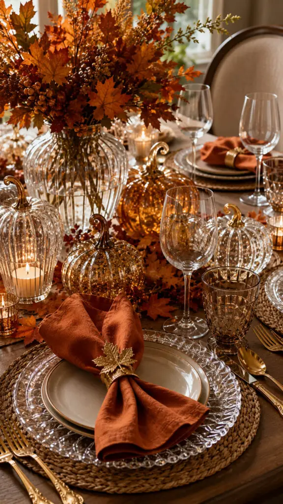 Elegant Autumn Harvest Tablescape