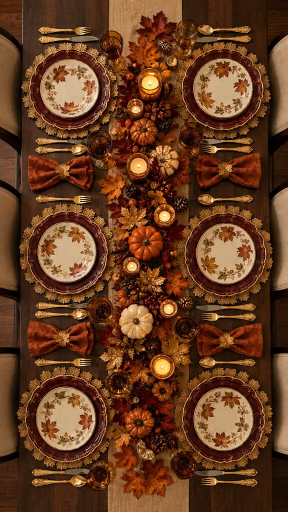 Elegant Autumn Thanksgiving Tablescape