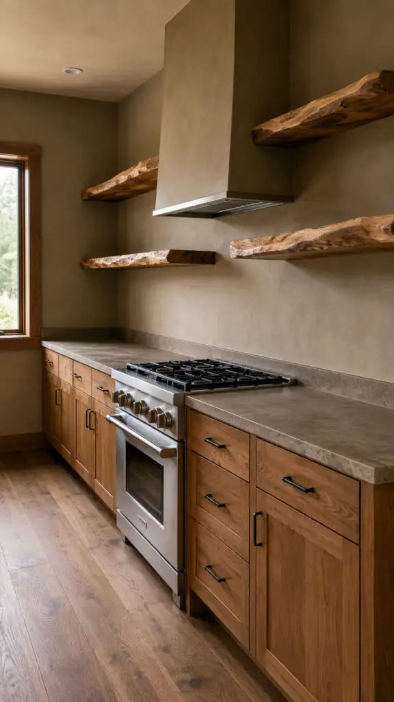 Modern rustic kitchen corner