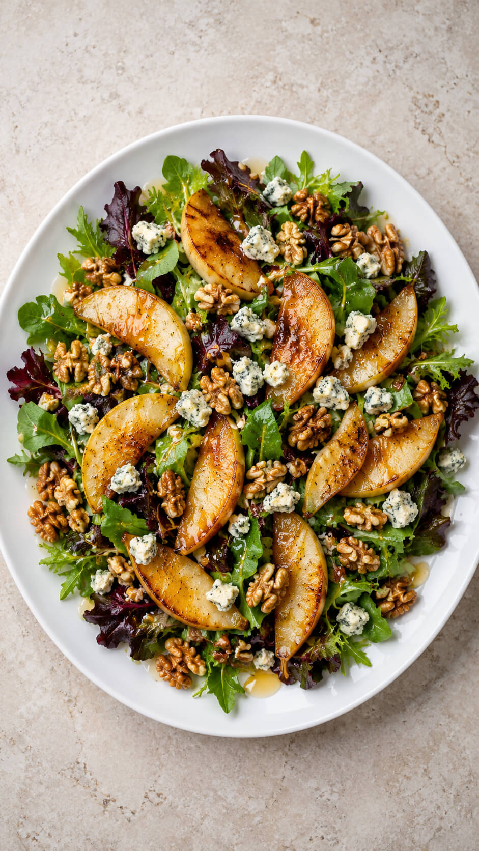 Grilled Pear and Walnut Salad