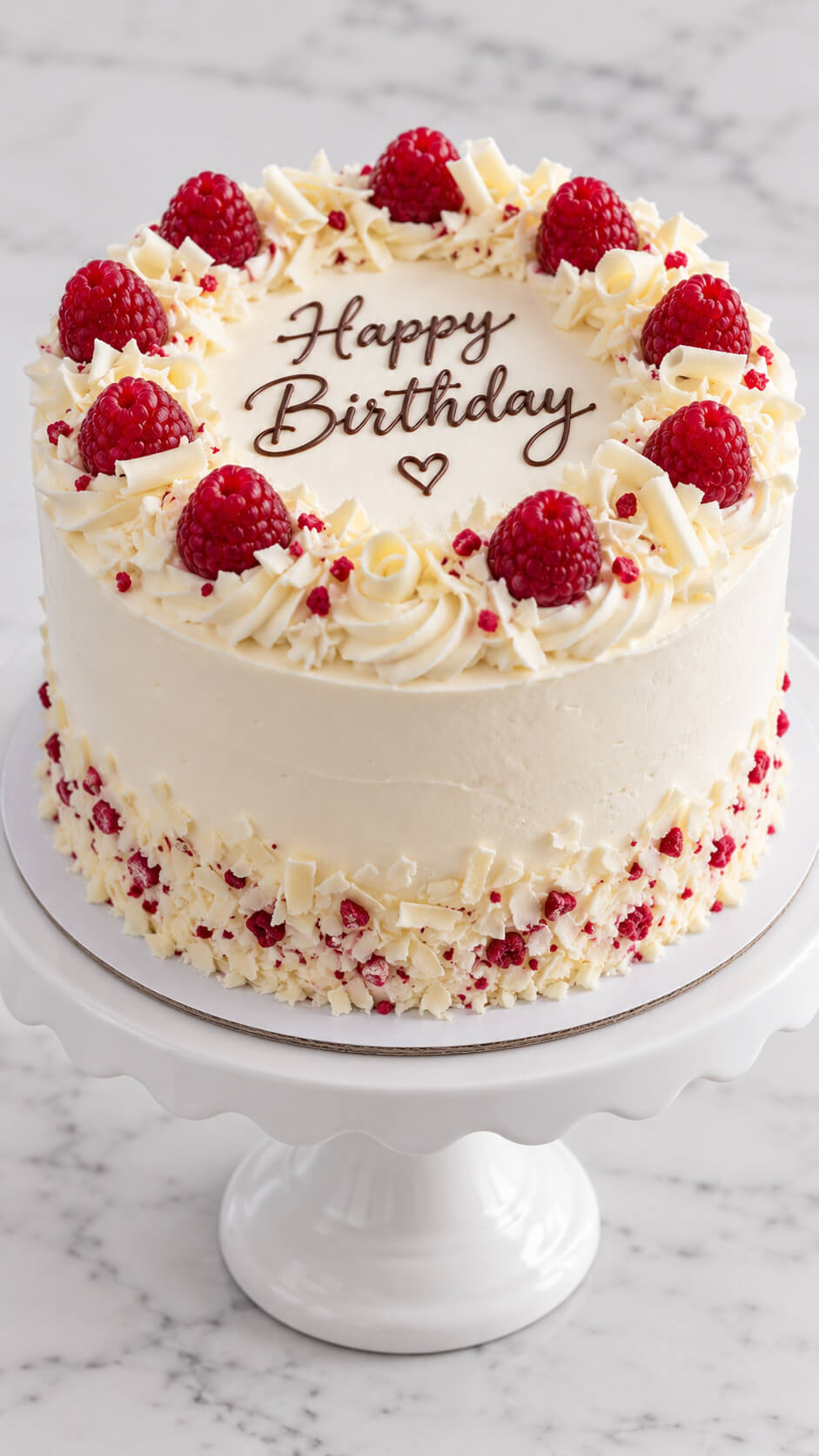 Raspberry White Chocolate Cake