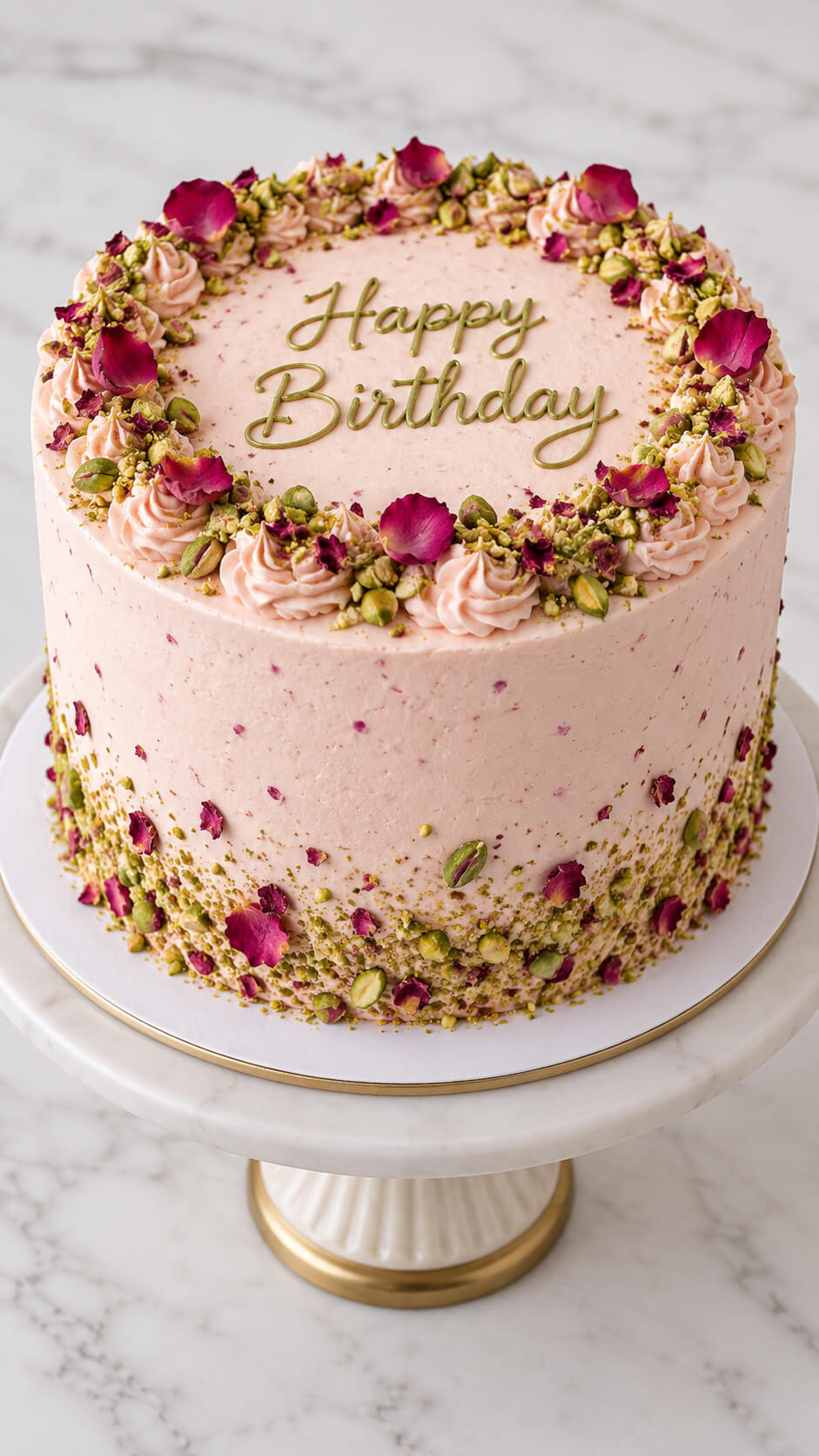 Rose Water Pistachio Cake