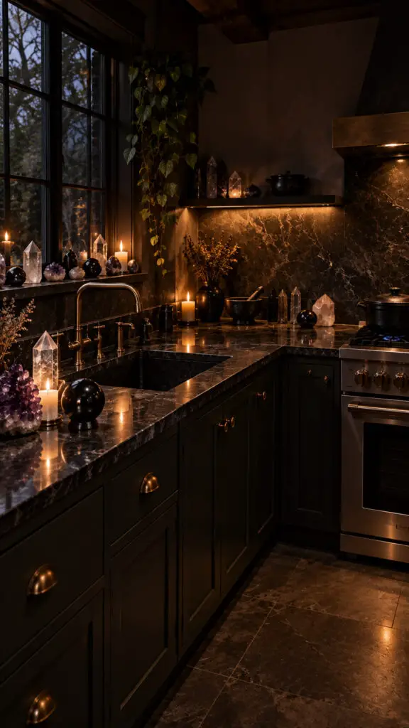 Candlelit Crystal Witch Kitchen