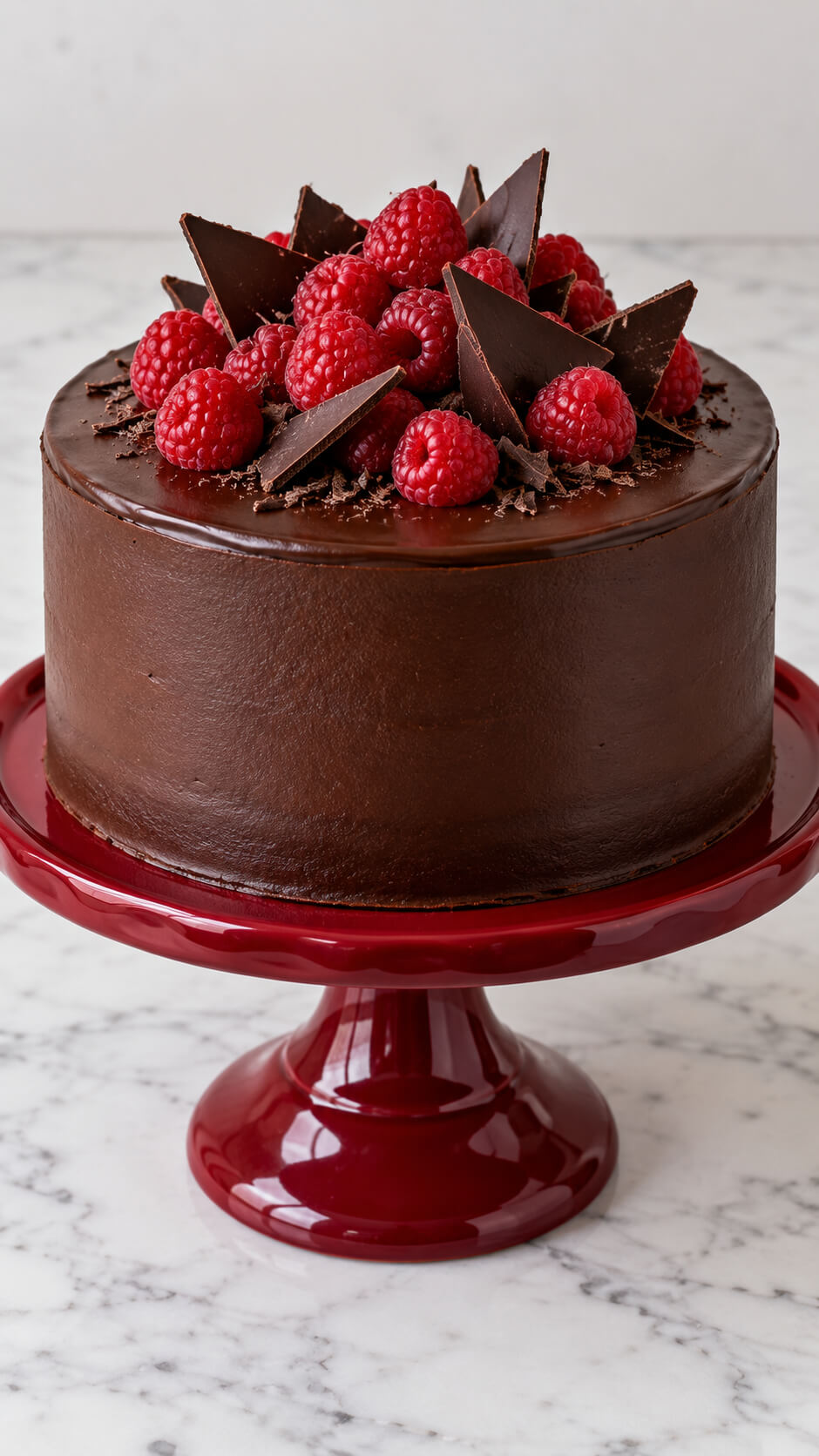 Dark Chocolate Raspberry Cake