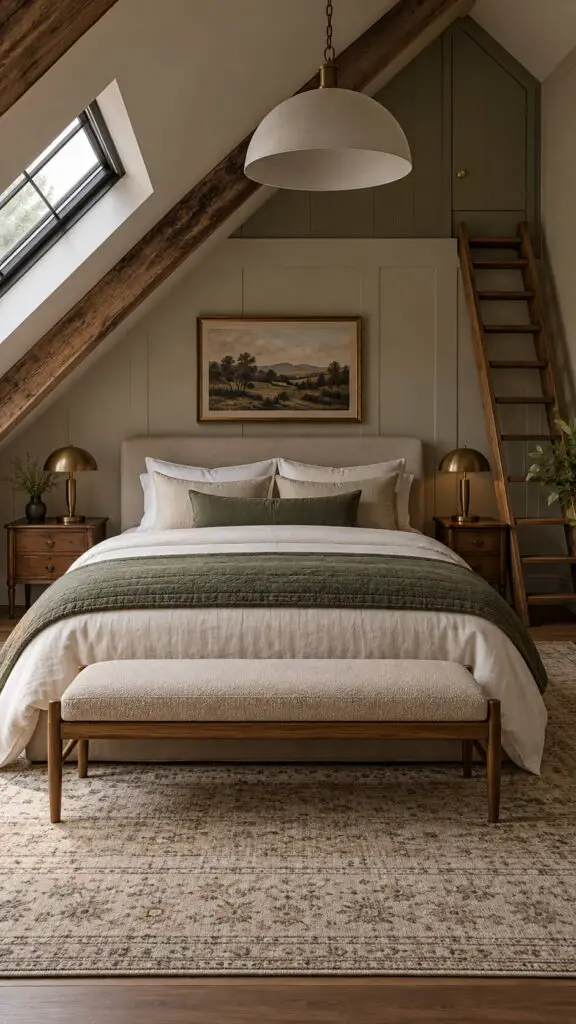 Cozy Neutral Attic Bedroom Retreat