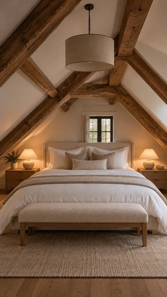 Cozy Scandinavian Attic Bedroom