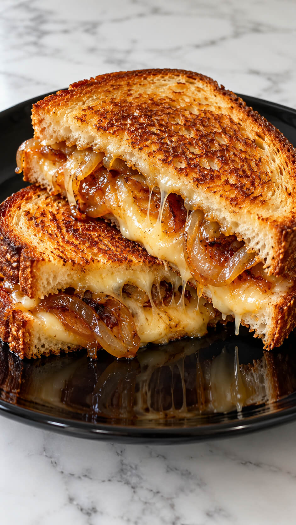 Gooey Caramelized Onion Grilled Cheese