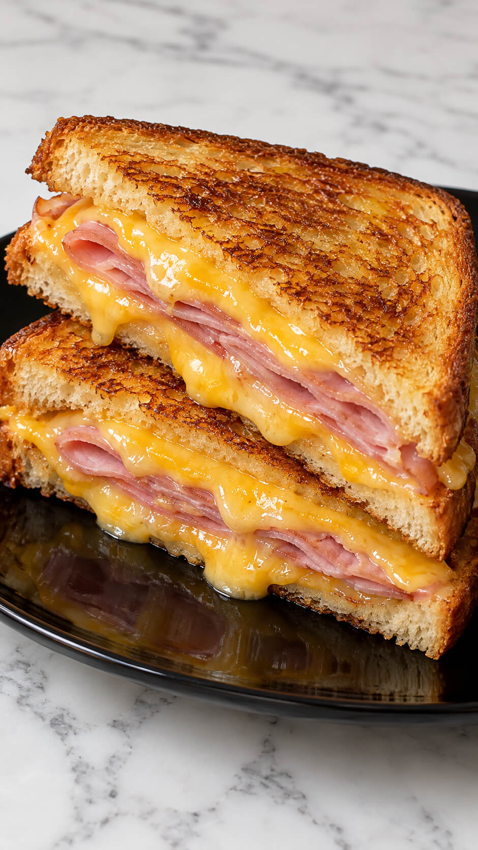 Gooey Grilled Ham and Cheese