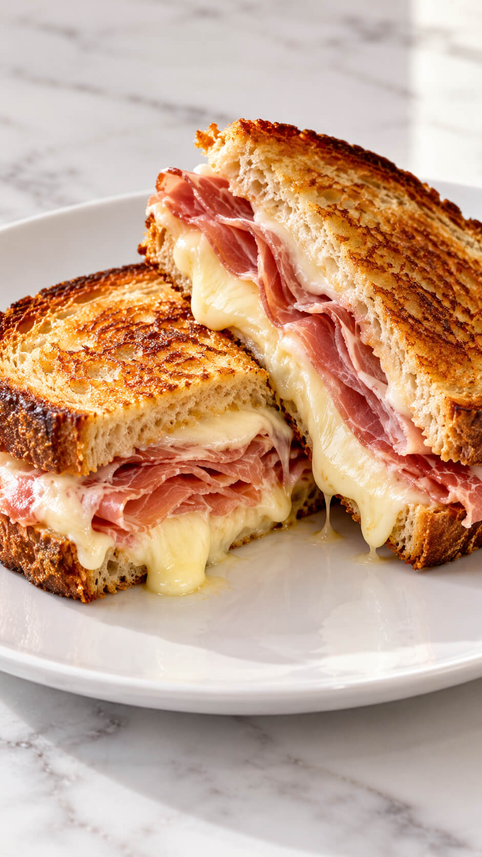 Gooey Prosciutto Grilled Cheese