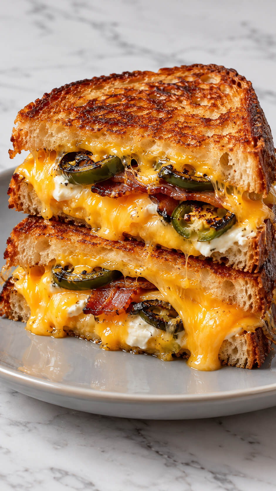 Loaded Jalapeno Bacon Grilled Cheese