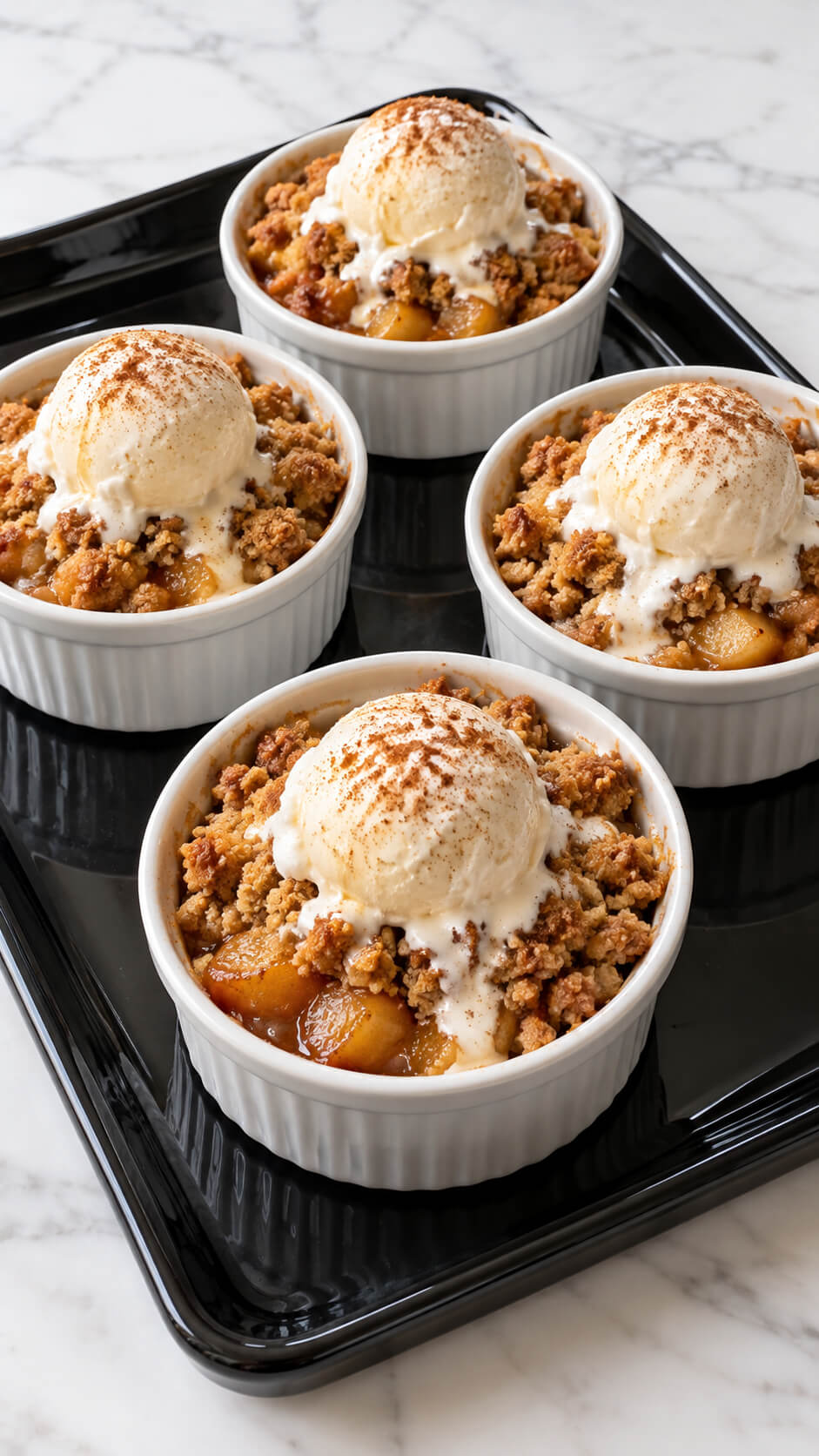 Mini Apple Crumbles