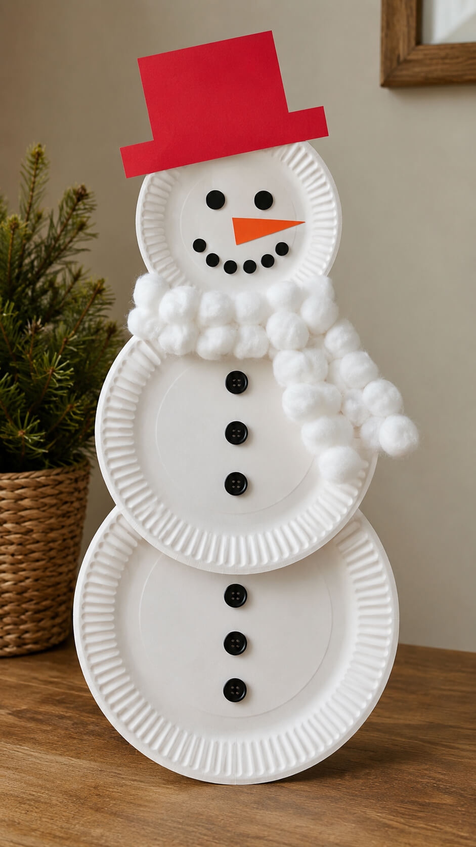 Paper Plate Snowmen