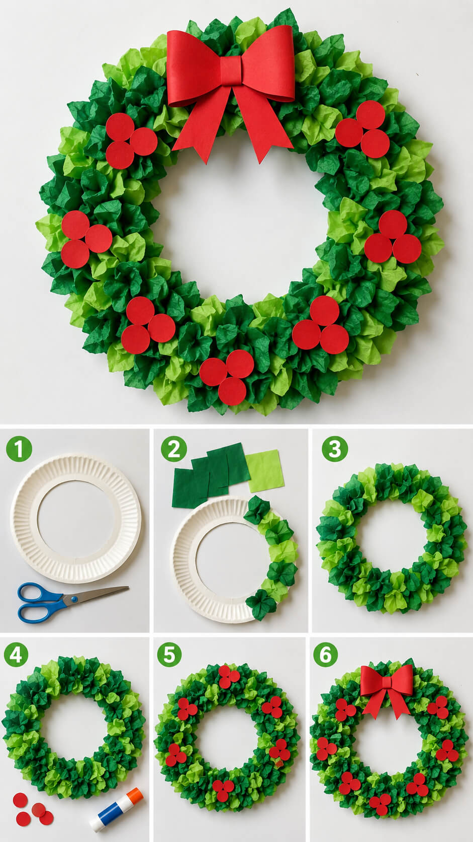 Paper Plate Wreaths
