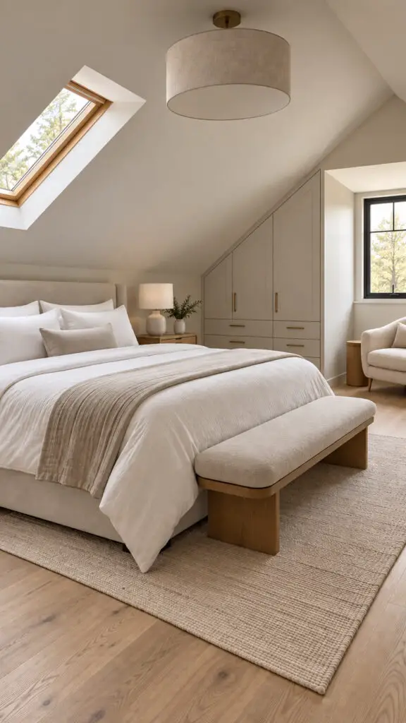 Serene Scandinavian Attic Bedroom