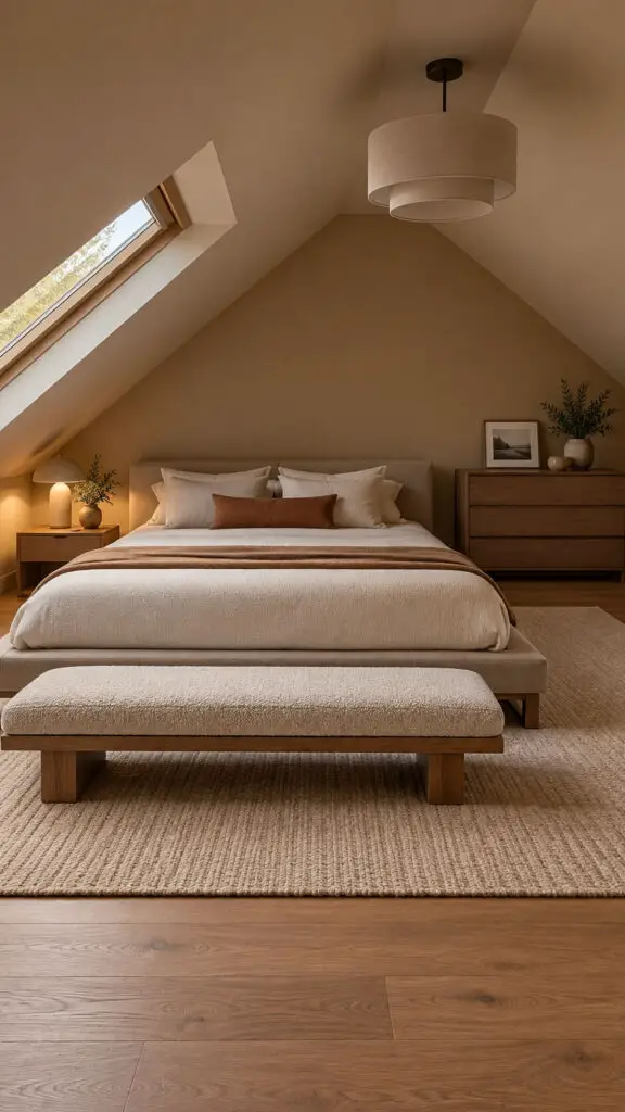 Serene Warm Attic Bedroom