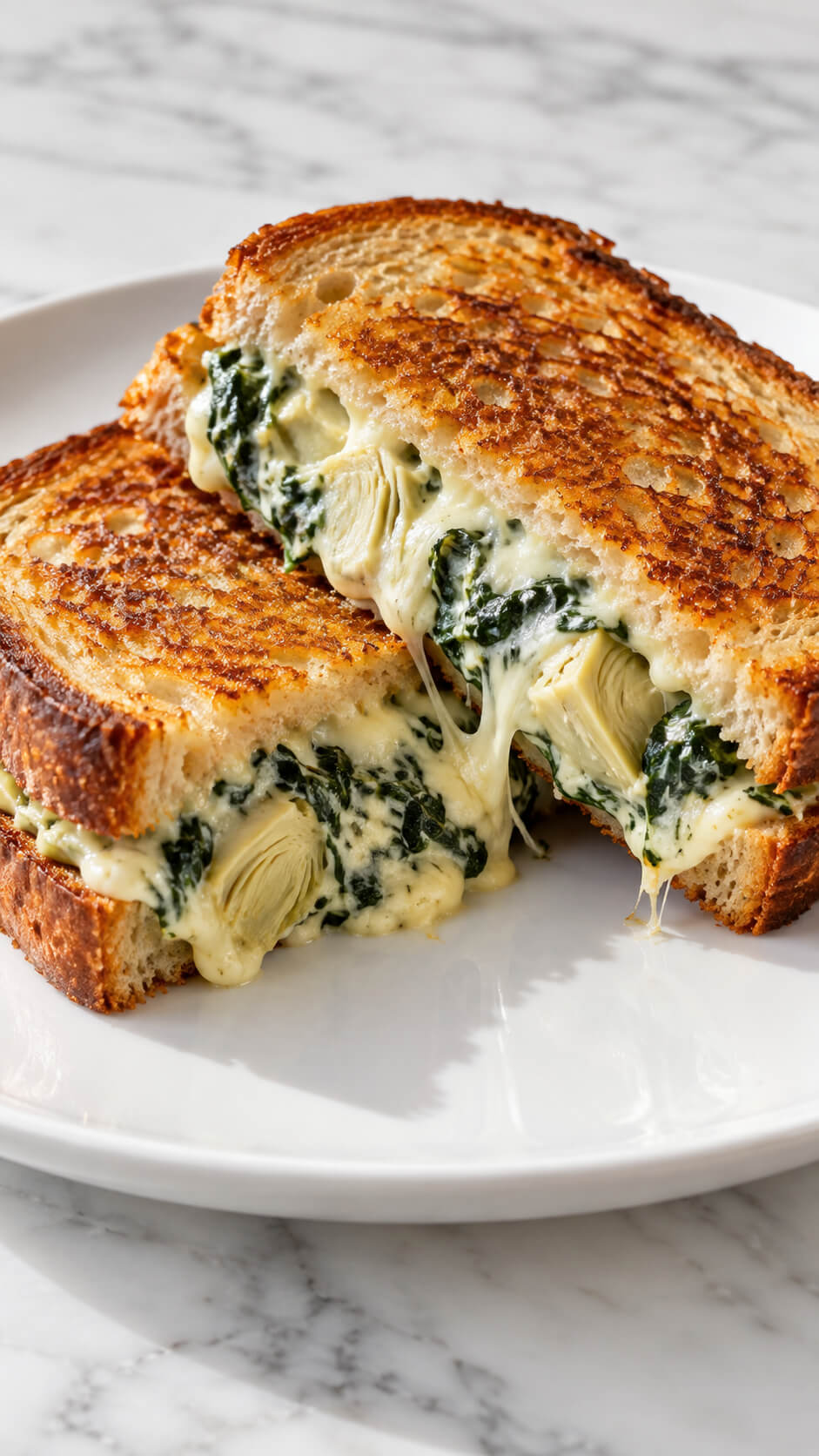 Spinach Artichoke Grilled Cheese