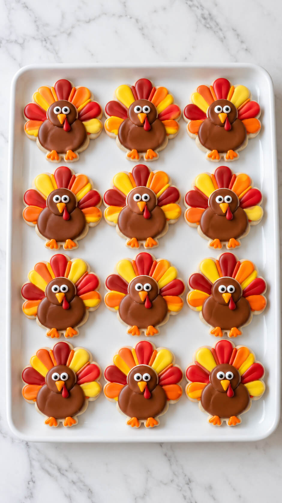 Turkey Shaped Sugar Cookies