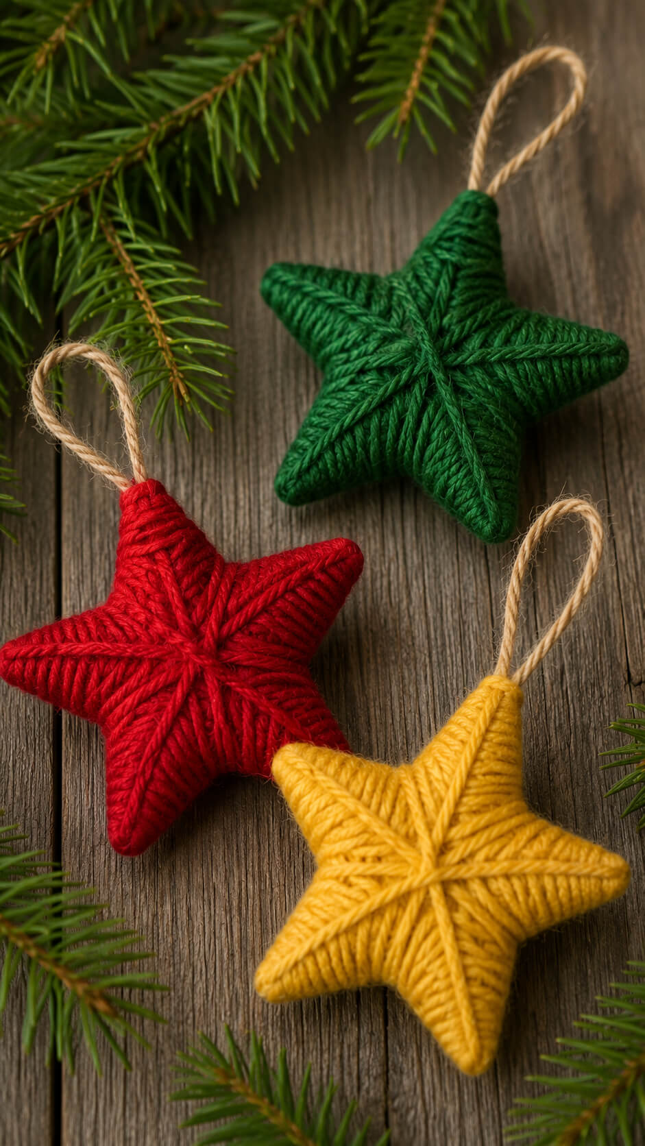 Yarn Wrapped Stars