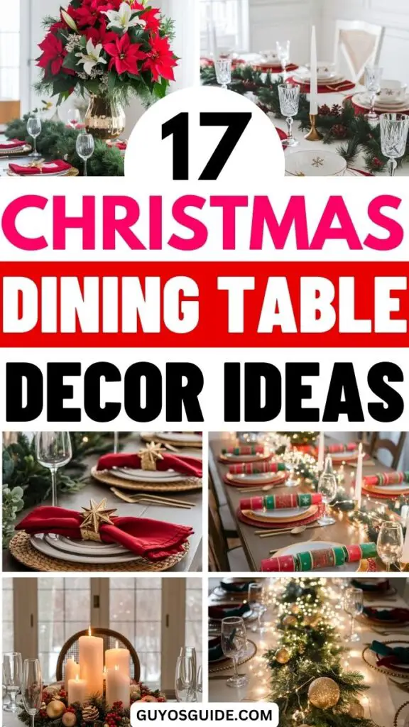 christmas dining table decor  ideas