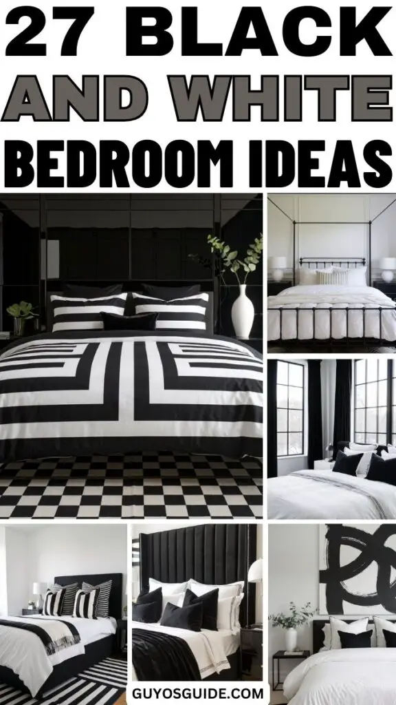 Black and white bedroom ideas