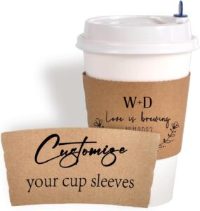 Personalized Kraft Disposable Coffee Cup Sleeve,Custom Paper Sleeve,Cardboard Coffee Sleeve,