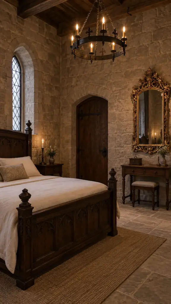 Candlelit Medieval Castle Bedroom Stunning